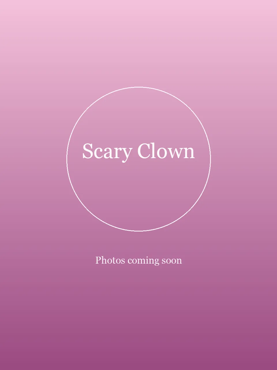 Sinister Circus Clown party character